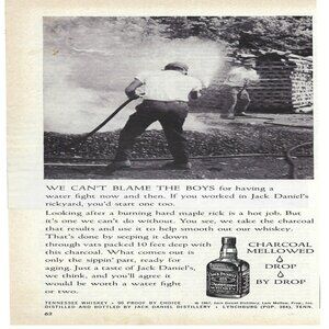 1967 Jack Daniels Tennessee Whiskey Can’t Blame the Boy’s Vintage Mag Print Ad